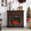 Electric Fireplace With Mantel,Fireplace Mantel Surround With 23" Fireplace Insert, Adjustable Flame, Remote Control,41.34"W*14"D*40"H-456799086