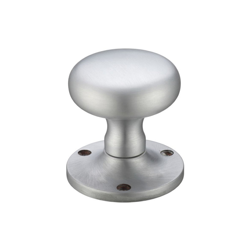 Passage Door Knob, Satin Chrome