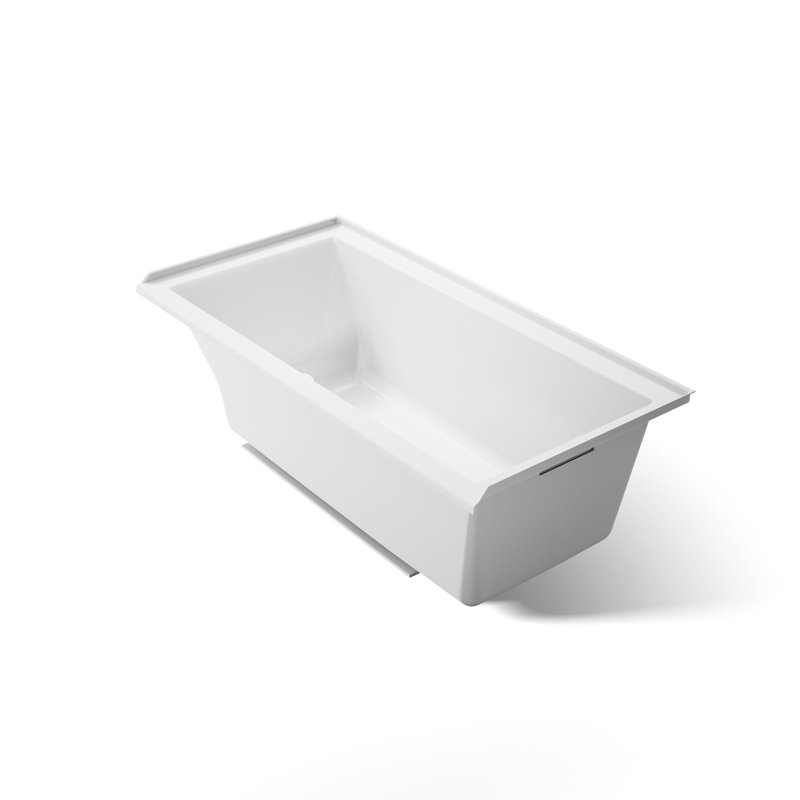 Underscore® 60" x 30" Soaking Bathtub, White, Right