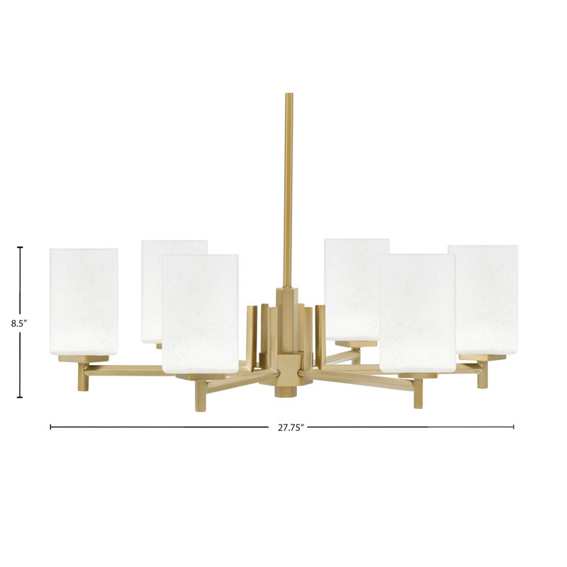Lustre 6 lumières Fausley, Laiton New Age