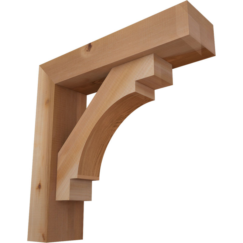 Support Merced Block avec support décalé, 22 X 22, Cèdre rouge occidental de l 5 1/2 po (lisse)