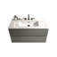 Meuble-lavabo mural en noyer de 36 po avec lavabo en céramique avec trois trous de robinet TIA, grand meuble-lavabo flottant pour salle de bain moderne