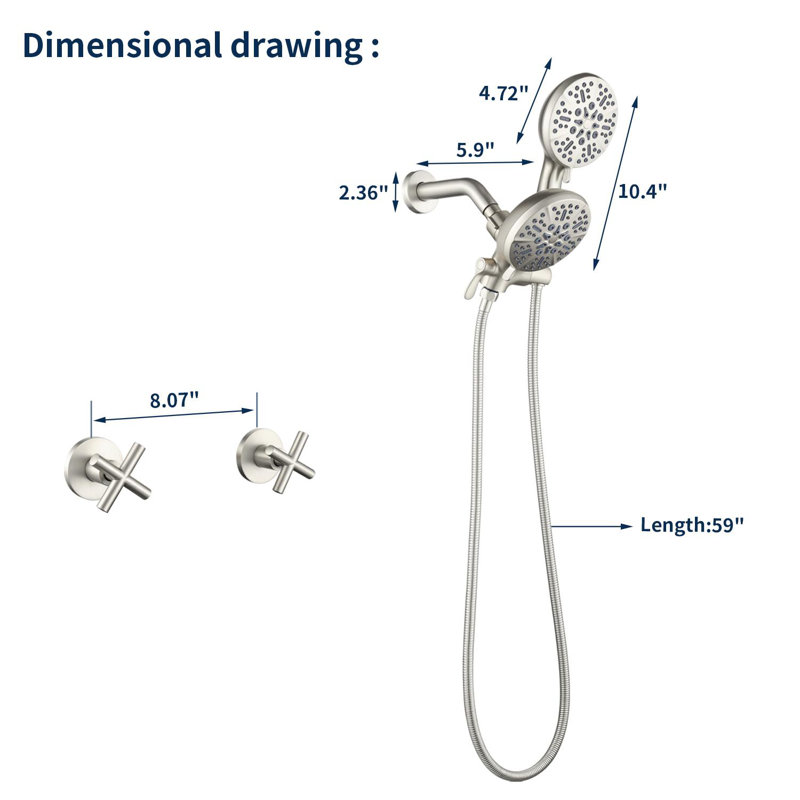 Diverter Shower Faucet, Brushed Nickel
