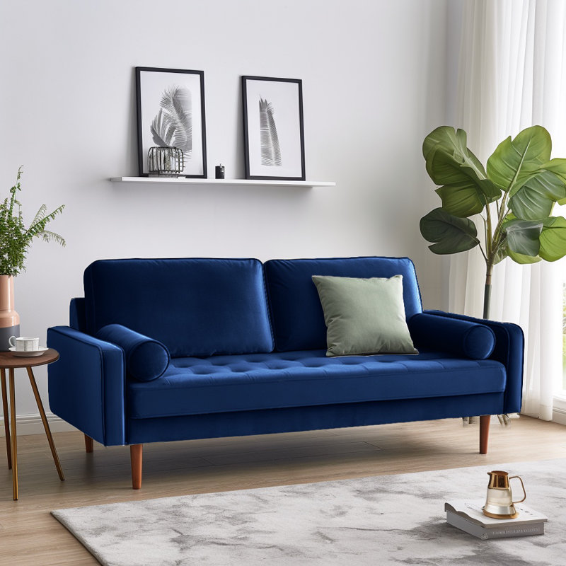 Togarma Upholstered Sofa, Blue