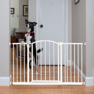 Errold Metal Pressure Mounted Pet Gate With Door