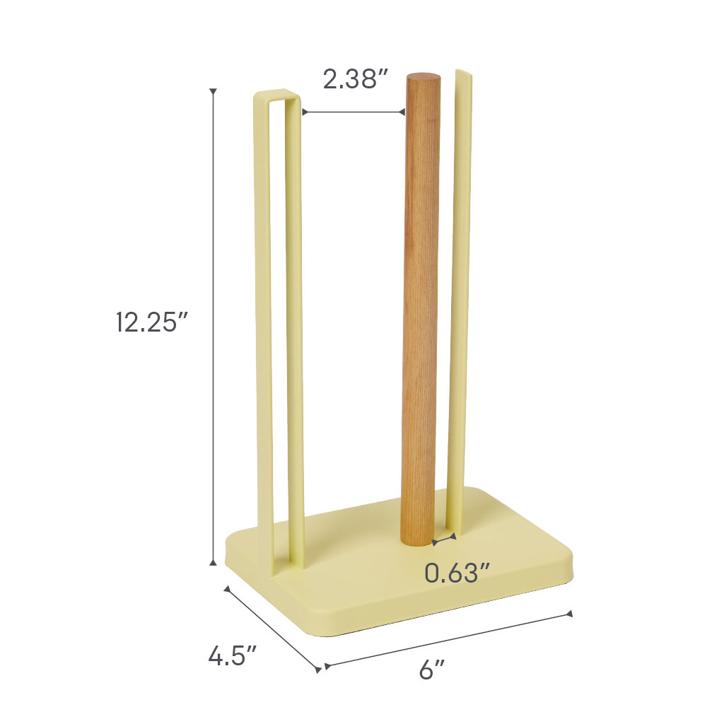 Yamazaki Home One-Handed Paper Towel Holder, Yellow Pear