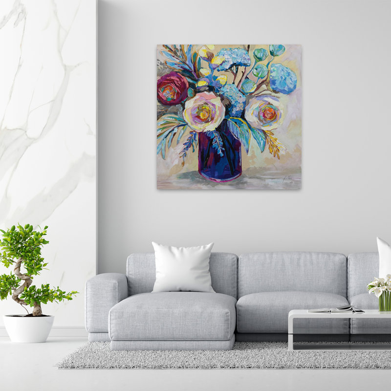 «All Grown Up», art floral contemporain, H 48 po x l 48 po