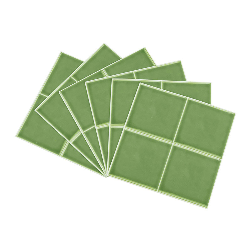 30Pcs Self-Adhesive Thick Wall Tile Stickers, Green