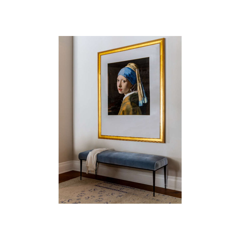 Upholstered Bench, Teal