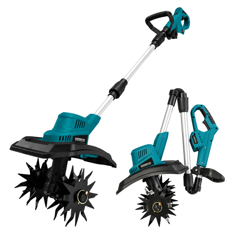 Cordless Electric Tiller Cultivator Body Only, Compatible with Makita Battery, Handheld Garden Soil Tiller