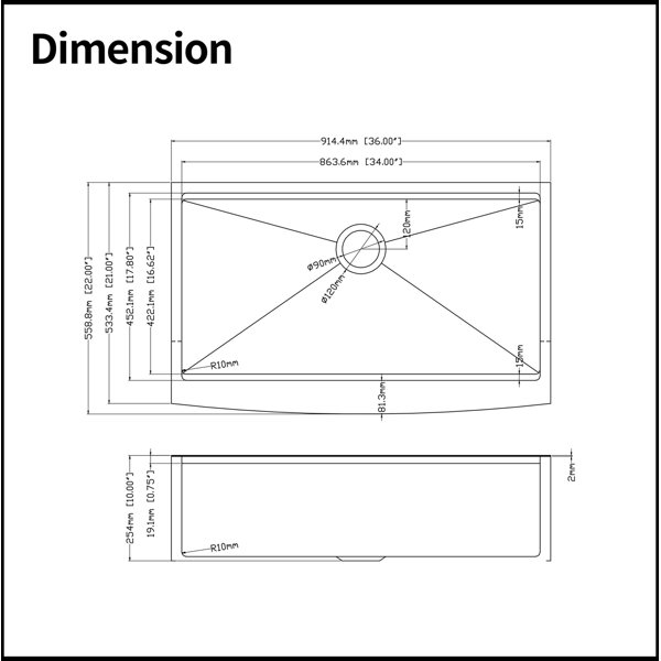 Dimensions du produit
