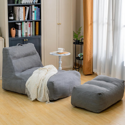 Canapé à billes en mousse viscoélastique avec repose-pieds Premium