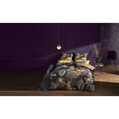 Purple Sateen Reversible Duvet Cover Set