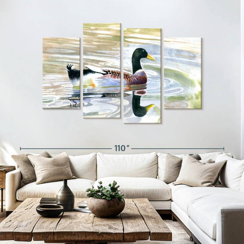 Brampt Duck Water Reflection, 54" H x 84" W