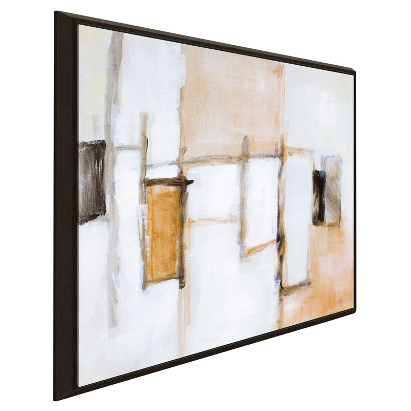 «Vendredi après-midi I», reproduction de peinture à l'aquarelle, H 31,5 po x l 31,5 po x P 2 po, Cadre flottant espresso