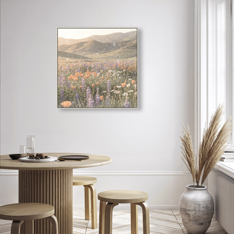 Lavender Hill Print by Oliver Gal, 31" H x 31" W, Silver Floater Frame