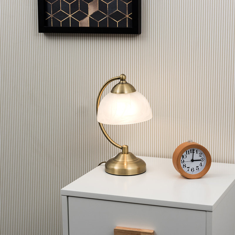 Woodside Metal Arched Lamp, Antique Brass