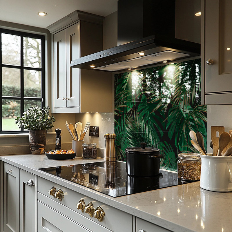 Tropical Leaves Splash Back, 70cm L x 50cm W