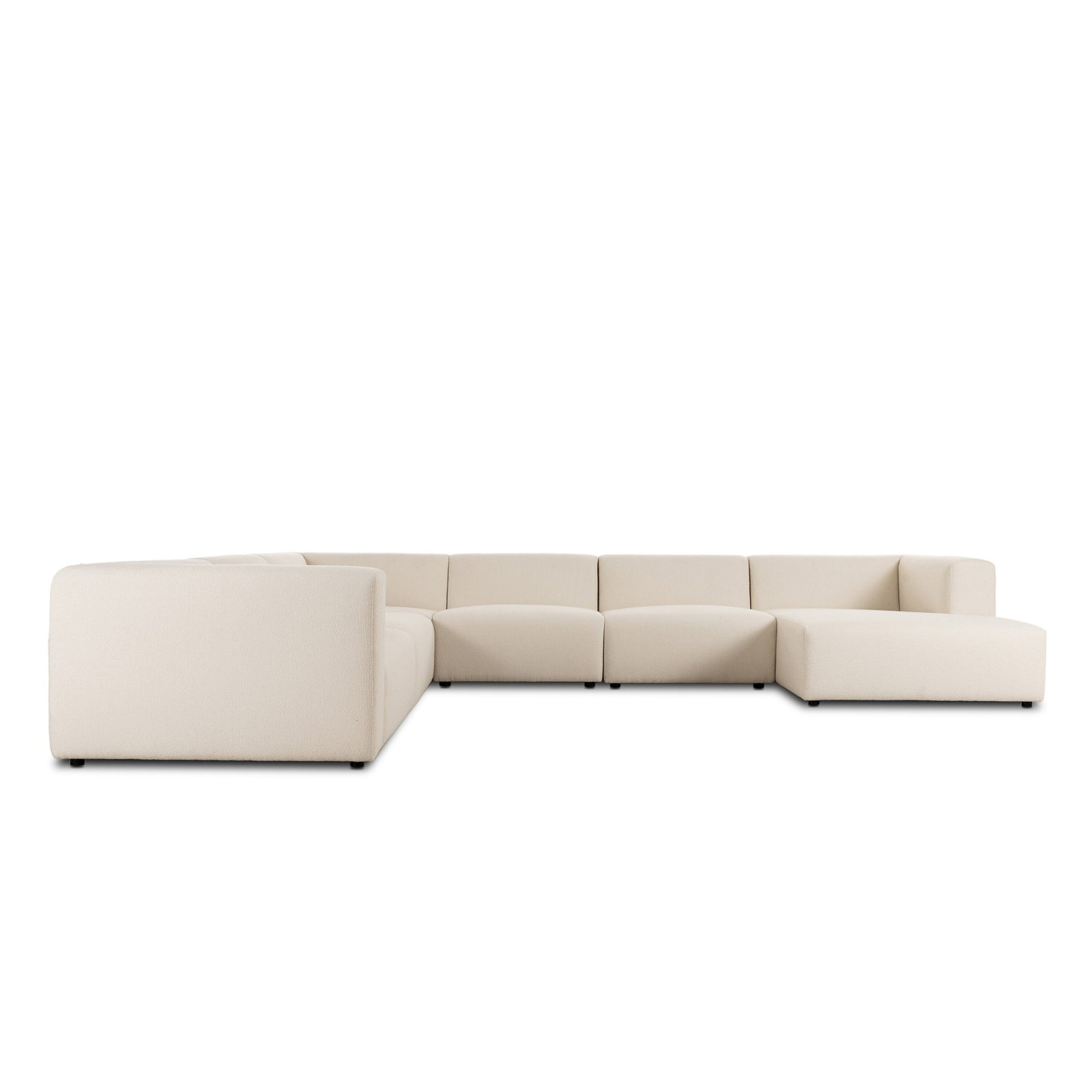 Sloan 6PC Sectional, Right Hand Facing, Fayette Cloud Polyester Blend