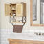 Armoire de rangement pour salle de bain avec portes doubles