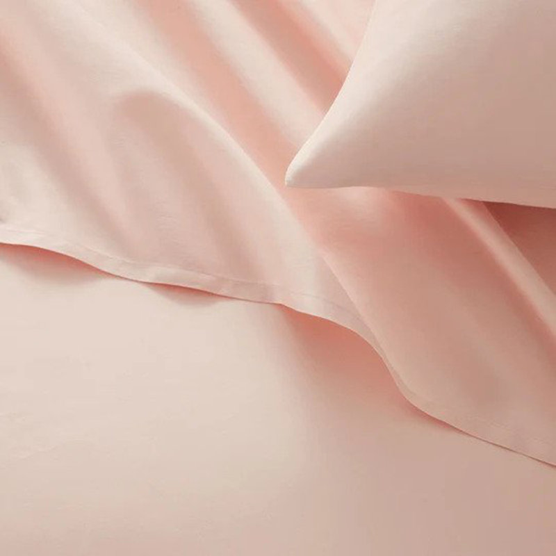 Ensemble de draps 100% coton 400 fils Remick, Double, Rose pâte