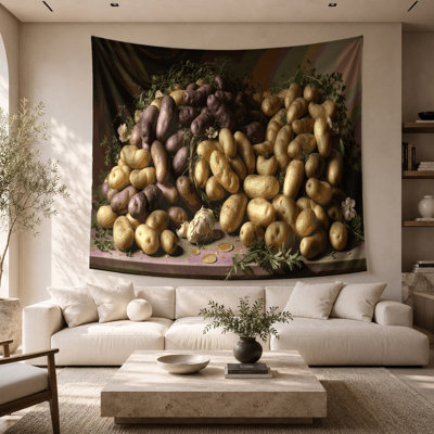 Tapisserie murale légumes et pommes de terre