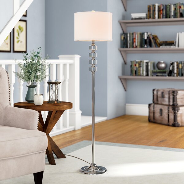 Charlton Home® Ines 60'' Silver Traditional Floor Lamp & Reviews | Wayfair