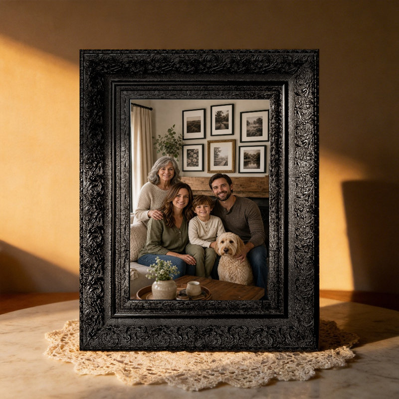 Cadre photo noir 3 pièces inspiré de la galerie pour photos et cadres 5 po x 7 po, 3, 5" x 7", Black