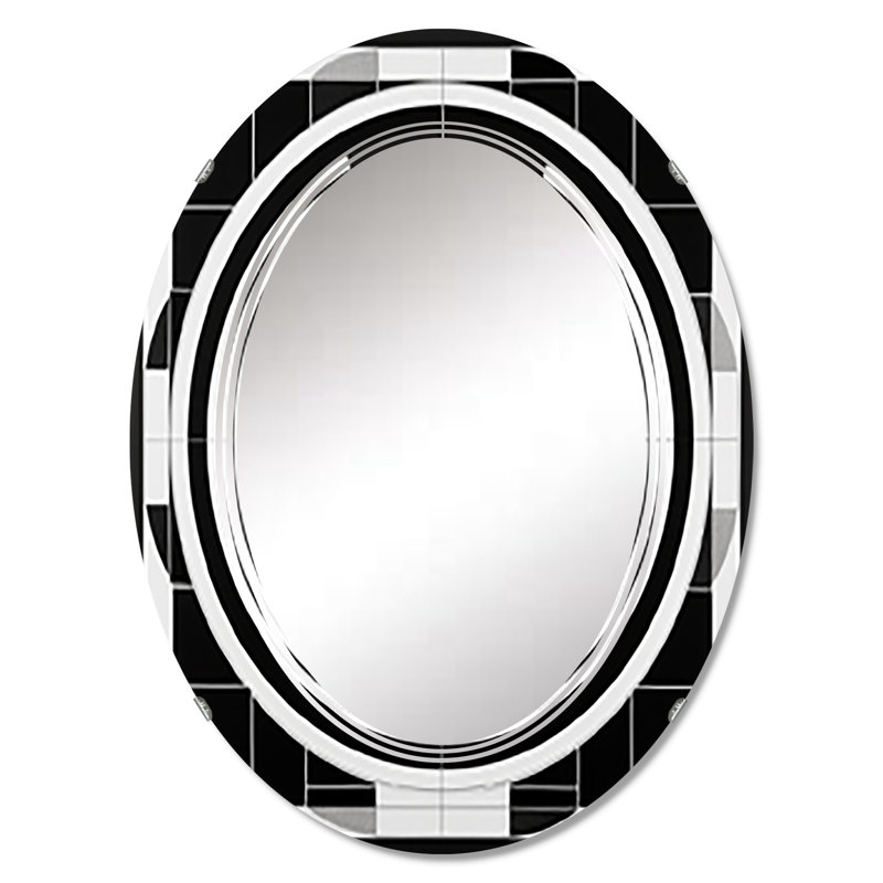 Burkcrest - Miroir mural moderne ovale, 30 po x 20 po