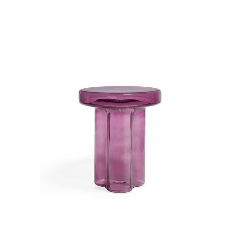 Modern Purple Glass End Table