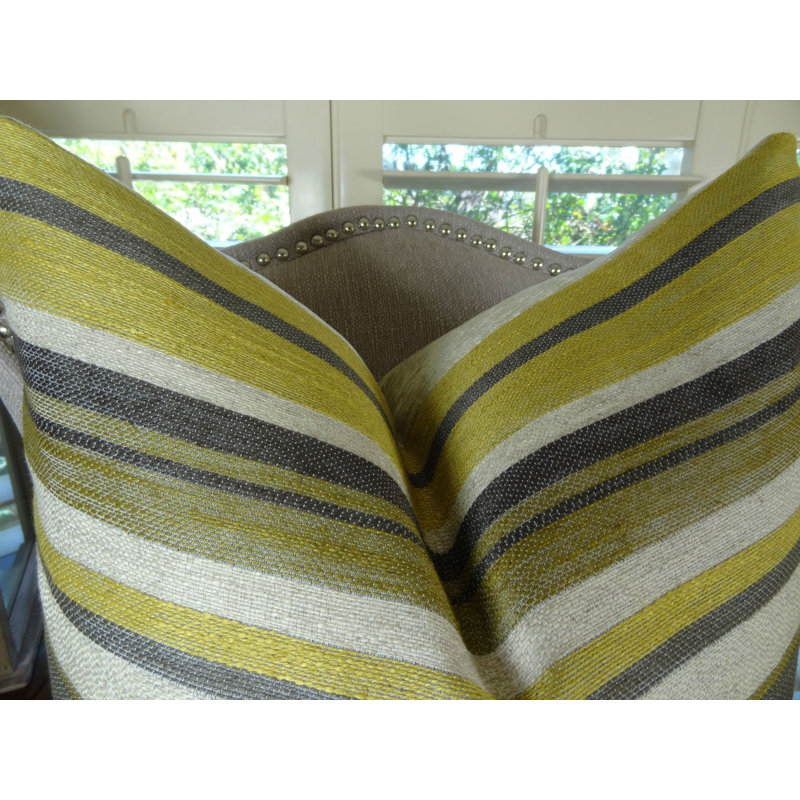 Striped Reversible Throw Pillow, Polyfill, 12" x 20"