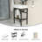 24" x 16.75" Rectangular Console Bathroom Sink Freestanding Metal Support Legs Wall Mount Sink