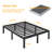 Bed Frame No Box Spring Need 14 Inch Heavy Duty Tall Platform Bed Frame-1062891012