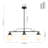3 - Light Schoolhouse Glass Linear Chandelier