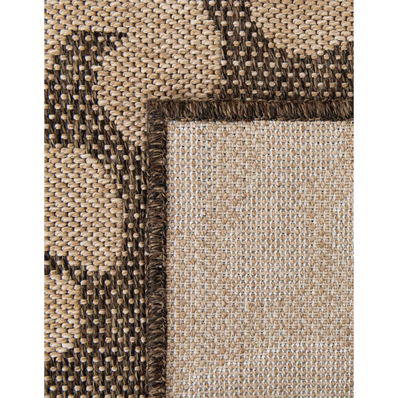 Tapis brun en polypropylène tissé à la machine Henrik, Tapis de couloir 2 pi 9 po x 8 pi