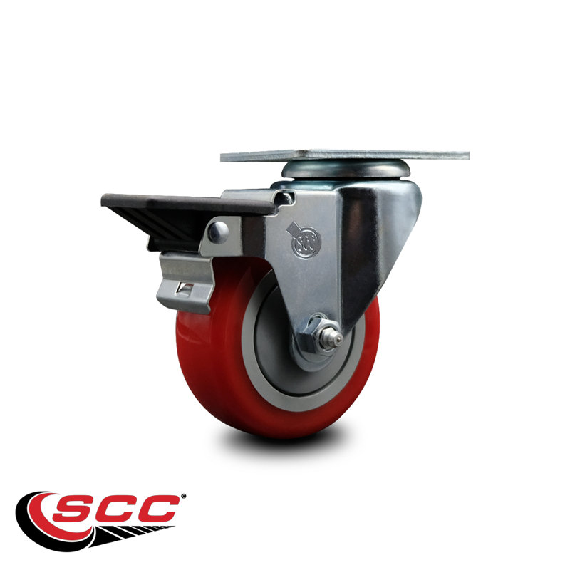 Polyurethane Caster, Red