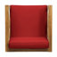Chaise Mid-Century en bois avec housse de coussin d'eau, 29,84 po x 27,11 po, 41,85 lb-1729462520
