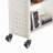 3-Tier Rolling Book Cart Single Sided V-Shaped Shelves Book Truck In White-689068900-689068902