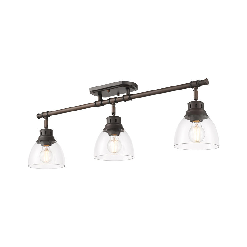 Plafonnier semi-encastré 3 lumières Iftimie, Bronze huilé