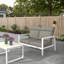 Causeuse d'extérieur en métal avec coussin Sunbrella Townsend-116257305-116257308