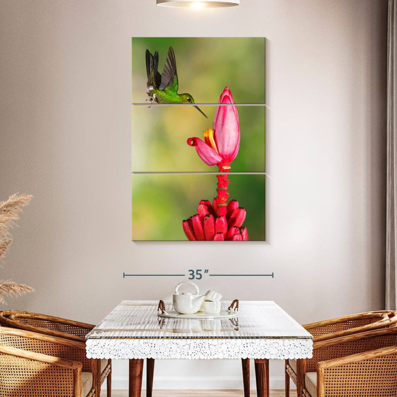 Brampt Green Crowned Hummingbird, 57" H x 36" W
