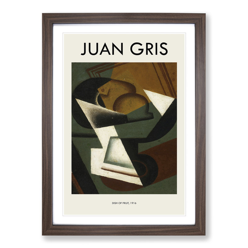 Cafeteria by Juan Gris - Picture Frame Art Prints, Walnut, 48cm H x 36cm W x 2cm D