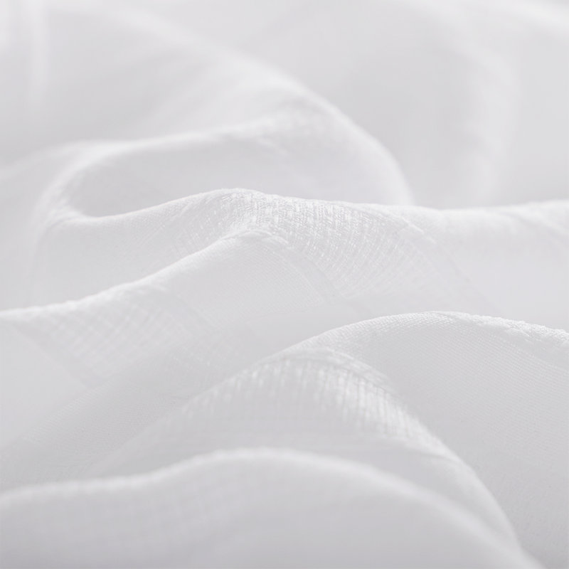 Ensemble d'édredon à rayures jacquard, Édredon pour lit simple + 1 taie décorative stan