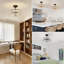 Luminaire suspendu en cristal Crystal, luminaire encastré 4 lumières pour chambre à coucher, salon, cuisine