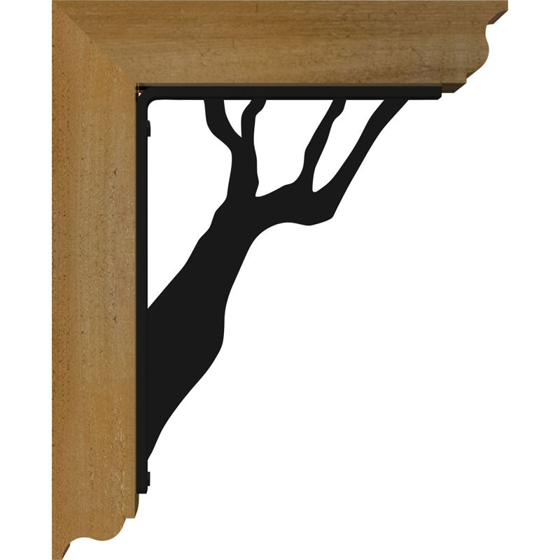 3 1/2"W x 9 1/2"D x 12"H Damon Traditional Ironcrest Smooth Bracket, Western Red Cedar (1 1/2"W x 5 1/2"D x 8"H Iron Bracket)