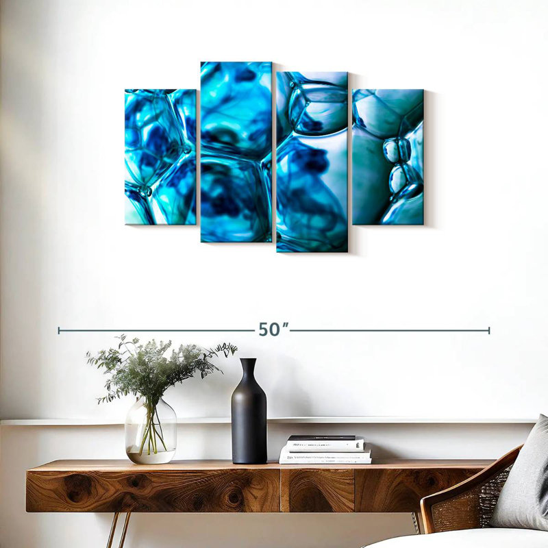 Avery Blue Bubbles, 22" H x 36" W