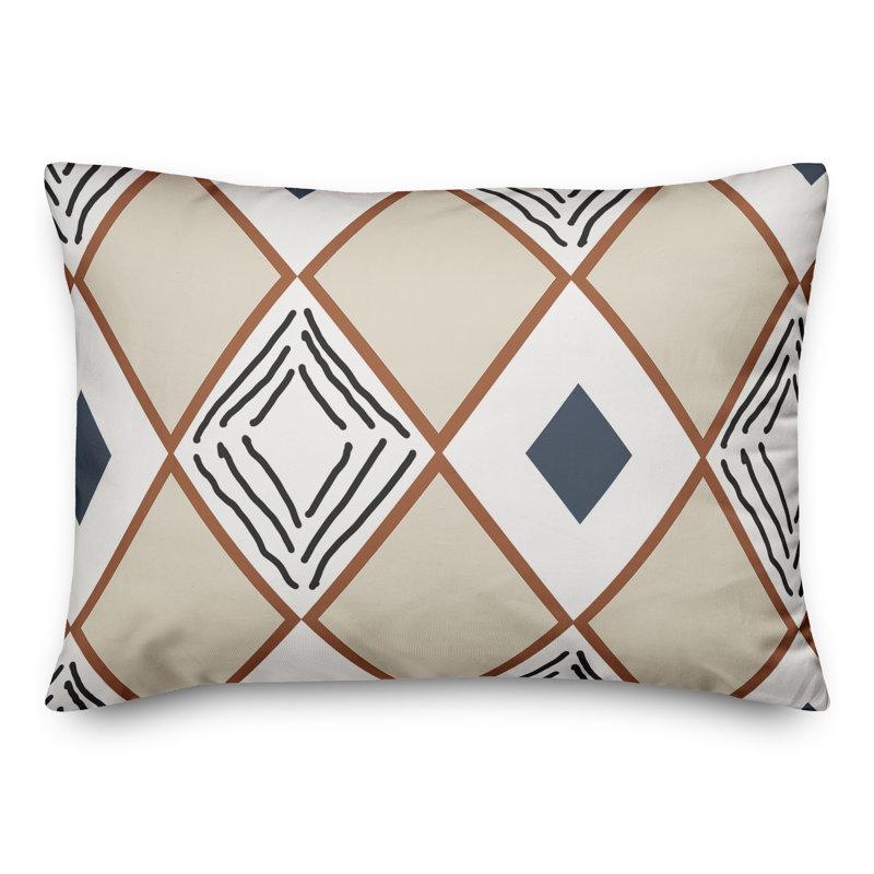 Diamond Triangle Rectangular Pillow Cover & Insert