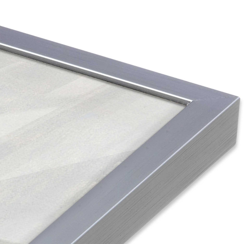Ensemble de 2 impressions sur toile, 16 "x 16", Cadre en chrome poli, H 13,5 po x l 25,5 po x P 1,25 po