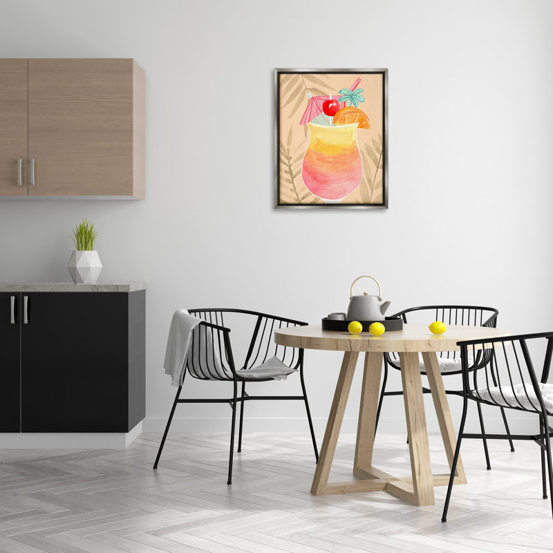 «Tropical Mixed Drink» par Annie Warren sur, H 31 po x l 25 po, Cadre flottant gris lustré