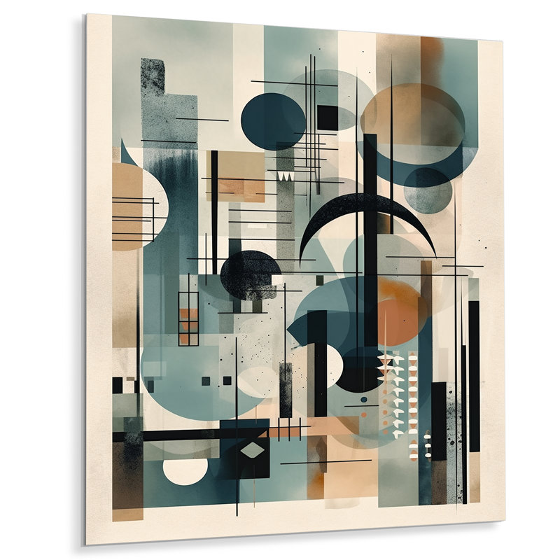 Modern Abstract Wall Decor on Metal, 20" H x 12" W x 1" D